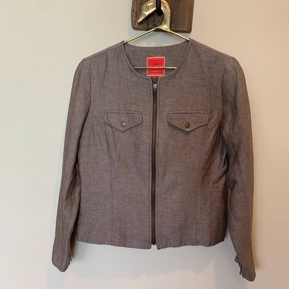 Issac Mizarhi Jackets & Blazers - ISSAC MIZARAHI FOR TARGET BROWN JACKET